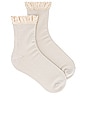 view 1 of 4 CHAUSSETTES EN MAILLE GAUFRÉE BELOVED in Ivory