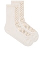 view 1 of 2 Rubies Crochet Socks in Ivory