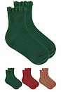 view 1 of 3 Ruffle Sock Pack in Merry & Bright
