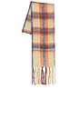 view 2 of 3 Highland Plaid Skinny Scarf in Ivory Combo