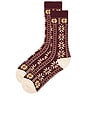 view 2 of 2 Nearly Nordic Sock in Burgundy