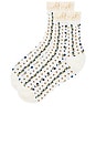 view 2 of 2 Rosebud Waffle Knit Ankle in Ivory