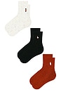 view 4 of 3 Holiday Heritage Sock Pack in Red