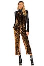 view 1 of 4 Weekend Printed Velvet Jumpsuit in Black Combo
