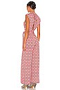 view 3 of 3 Vibe Check Jumpsuit in Retro Red Combo