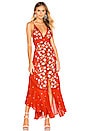 view 1 of 4 Paradise Printed Maxi Dress in Red