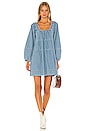 view 1 of 3 Blue Jean Babydoll Dress in Washed Denim