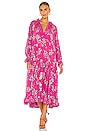 view 4 of 5 Feeling Groovy Maxi Foil Dress in Hot Pink Combo
