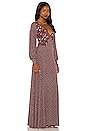 view 2 of 3 Love Story Maxi Dress in Raisin Combo