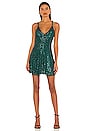 view 1 of 4 Gold Rush Mini Dress in Emerald Combo