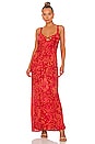 view 1 of 3 Mystical Mindset Printed Dress in Scarlett Combo