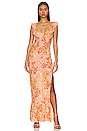 view 1 of 4 Remind Me Maxi Slip Dress in Coral Combo