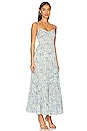 view 2 of 3 Sundrenched Printed Maxi in Blue Combo