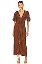 view 1 of 3 Vintage Summer Midi Dress in Chocolate Swirl