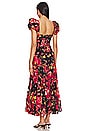 view 4 of 4 Sundrenched Short Sleeve Maxi Dress in Dark Red Combo