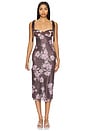 view 1 of 3 x Intimately FP Printed Got Slam Slip Dress in Chocolate Combo