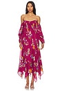 view 2 of 4 MAXIVESTIDO FREE PEOPLE MORNING GLORY in Earth Red Combo