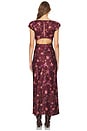 view 3 of 3 ROBE MI-LONGUE FREE PEOPLE BUTTERFLY BABE in Brown