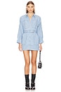 view 1 of 3 ROBE COURTE FREE PEOPLE ESME in Soft Blue