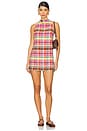 view 1 of 3 x free-est Walk The Walk Plaid Mini Dress in Retro Combo