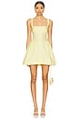 view 1 of 3 Astrid Oxford Mini Dress in Banana Cream