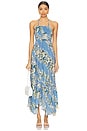 view 1 of 3 Heat Wave Printed Maxi Dress in Allure Blue Combo