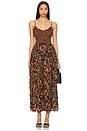 view 1 of 3 Sweet Nothings Midi Dress in Brown Patina Combo