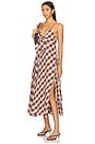 view 3 of 4 Via Midi Dress in Brown Combo Everly