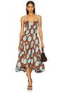 view 4 of 4 Adriel Midi Dress in Nutmeg Combo