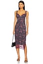 view 1 of 4 x Intimately Fp Party Crasher Midi Slip Dress in Deep Charcoal Combo