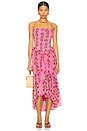 view 1 of 4 Alejandra Midi Dress in Hot Pink Combo
