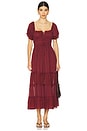 view 1 of 4 Falling Sun Midi Dress in Syrah