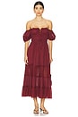 view 2 of 4 Falling Sun Midi Dress in Syrah