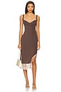 view 1 of 4 x Intimately FP Party Crasher Midi Slip Dress In Mushroom & Double Espresso in Mushroom & Double Espresso