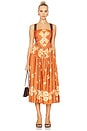 view 1 of 3 Until Dawn Midi Dress in Cinnamon Combo