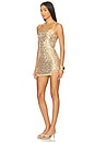 view 2 of 4 Midnight Kiss Mini Slip Dress in Gold Combo