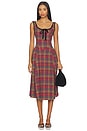view 1 of 4 Freya Plaid Midi Dress in Cherry Combo