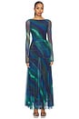 view 1 of 3 Sunnei Maxi Dress in Deep Ocean Combo