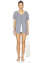 view 4 of 5 ROBE VICHY FREE PEOPLE FARLEY in Navy Combo