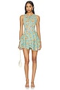 view 1 of 3 MINIVESTIDO RAVEN PRINTED in Aqua Combo