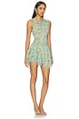 view 2 of 3 MINIVESTIDO RAVEN PRINTED in Aqua Combo