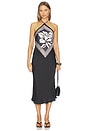 view 1 of 3 VESTIDO MIDI CITRINE in Raven Combo