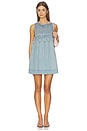 view 2 of 3 ROBE MAISIE SMOCKED DENIM MINI in Indigo Haze