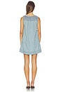 view 3 of 3 ROBE MAISIE SMOCKED DENIM MINI in Indigo Haze