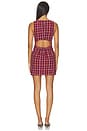 view 3 of 4 Atlas Plaid Mini Dress in Cocoa Plum Combo