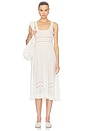 view 1 of 3 X Intimately Voile And Lace Midi Dress in Ivory Combo