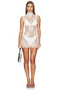 view 1 of 4 MINIVESTIDO SLIP ONE MORE TIME  in White Aslyum