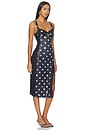 view 2 of 5 Not Your Baby Midi Printed Slip Dress in Black Polka Dot Combo