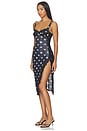 view 4 of 5 Not Your Baby Midi Printed Slip Dress in Black Polka Dot Combo