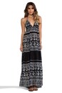 view 1 of 5 Printed Triangle Top Maxi Dress in Black Combo